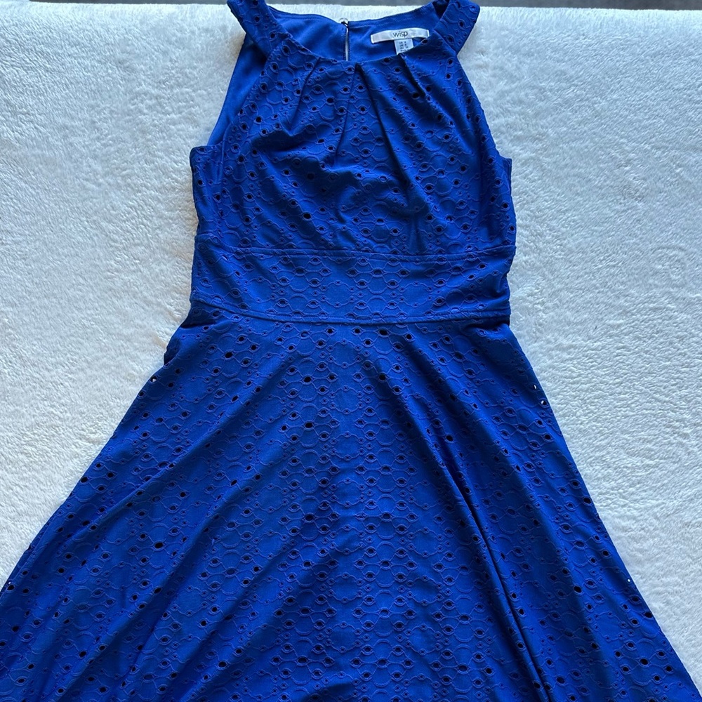 Elegant Blue Midi Dress View 6